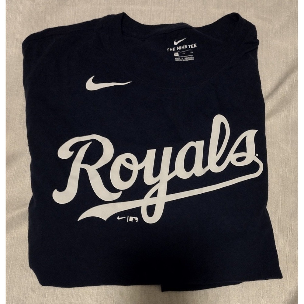 Nike Kansas City Royals #15 Merrifield T-Shirt Men's XL Navy Blue White